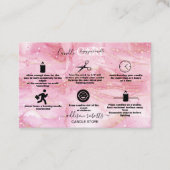 ピンクモダン金ゴールド水彩キャンドル気に 名刺 (正面)