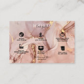 ピンクモダン金ゴールド水彩ジュエリー気に事業 名刺 (正面)