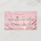 ピンクモダン金ゴールド水彩爪、 ネイル応用ガイド 名刺 (正面)