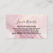 ピンクモダン金ゴールド水色割引カード 割引カード (裏面)