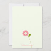 ピンクモダン開花ブライダルシャワー招待 招待状 (裏面)