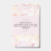 ピンクモダン黄色の水色スクリプトバッジ バッジ (裏面)