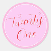 ピンクモダン21位 ラウンドシール (正面)