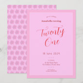 ピンクモダン21位 招待状 (正面/裏面)
