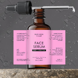 ピンクモダン2 OZドロッパーボトル防水ラベル フードラベル