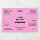 ピンクモダン2 OZドロッパーボトル防水ラベル フードラベル (シングルラベル)