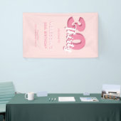 ピンクモダン30歳の誕生日 横断幕 (トレードショー)