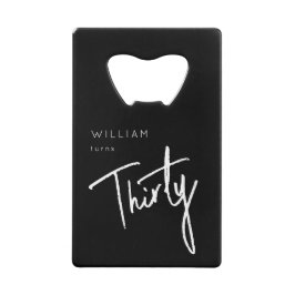 ピンクモダン30th30th誕生日パーティー クレジットカード栓抜き