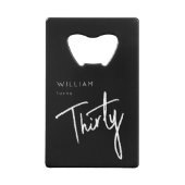 ピンクモダン30th30th誕生日パーティー クレジットカード栓抜き (裏面)