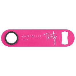 ピンクモダン30th30th誕生日パーティー スピード栓抜き