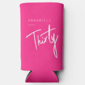 ピンクモダン30th30th誕生日パーティー スリム缶クーラー (正面)