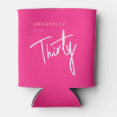 ピンクモダン30th30th誕生日パーティー 缶クーラー (正面)