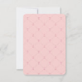 ピンクモダン・アホイ！いかり航海のベビシャワー サンキューカード (裏面)