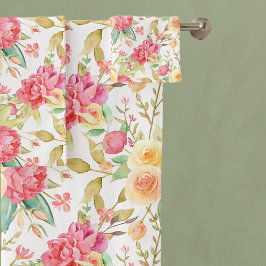 ピンクモダン&イエローローズ バスタオルセット