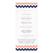 ピンクモダン&ネイビーシェブロン結婚式 プログラム (裏面)