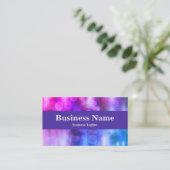 ピンクモダン&パープルサークル抽象デザイン 名刺 (スタンド正面)