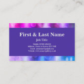 ピンクモダン&パープルサークル抽象デザイン 名刺 (裏面)