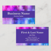 ピンクモダン&パープルサークル抽象デザイン 名刺 (正面/裏面)