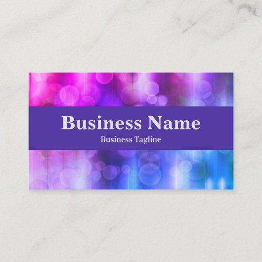ピンクモダン&パープルサークル抽象デザイン 名刺 (正面)