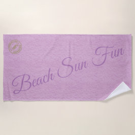 ピンクモダン ビーチタオル