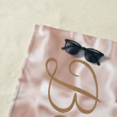 ピンクモダン ビーチタオル (インサイチュ)