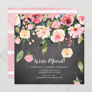 ピンクモダン・ペニーズ・フローラ移動のお知らせ 招待状
