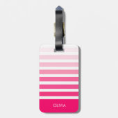 ピンクモダン ラゲッジタグ (裏面縦)