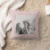 ピンクモダン |家族の写真 |プレゼント クッション (ブランケット)