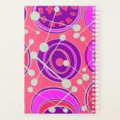 ピンクモダン、紫、白のジオシェイプデザイン。 プランナー手帳 (裏面)