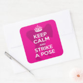 ピンクモデリング、モデル、保Calm Sticker スクエアシール (封筒)