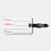 ピンクモノグラムのとグリーンアーガイル ラゲッジタグ (裏面横)