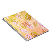 ピンクモノグラムのとセージ抽象芸術 ノートブック (右側)