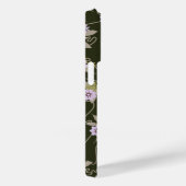 ピンクモノグラムのとブラックのフローラつる植物 Case-Mate iPhoneケース (裏面 / 右)