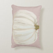 ピンクモノグラムのとホワイト秋カボチャ アクセントクッション (裏面(縦))