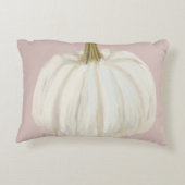 ピンクモノグラムのとホワイト秋カボチャ アクセントクッション (裏面)
