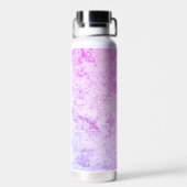 ピンクモノグラムのと紫のマーブル ウォーターボトル (背面)
