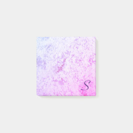 ピンクモノグラムのと紫のマーブル ポストイット