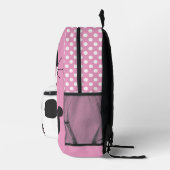ピンクモノグラムののかわいい猫の子ども プリントバックパック (右)