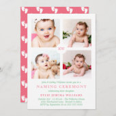 ピンクモノグラムののコラージュ命名式 シーズンカード (正面/裏面)