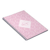 ピンクモノグラムののマ名門私立校風のンダラのアールデコファン ノートブック (右側)