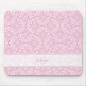 ピンクモノグラムののマ名門私立校風のンダラのアールデコファン マウスパッド (正面)