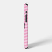 ピンクモノグラムのの山形のiPhone 12ケース iPhoneケース (左側面)
