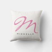 ピンクモノグラムのの書名 クッション (裏面)