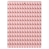 ピンクモノグラムのサケの鹿の名パーソナライズされた前 クリップボード (裏面)