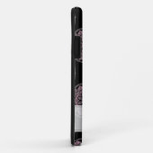 ピンクモノグラムのフローラフロントズ水玉模様曼荼羅 Case-Mate iPhoneケース (裏面/右)