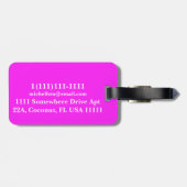 ピンクモノグラムの星 ラゲッジタグ (裏面横)