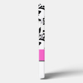 ピンクモノグラムの白黒スワーズダマスク Case-Mate iPhoneケース (裏面 / 左)