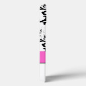 ピンクモノグラムの白黒スワーズダマスク Case-Mate iPhoneケース (裏面 / 右)