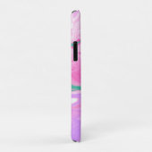 ピンクモノグラムの、紫、ミントグリーン大理石アート Case-Mate iPhoneケース (裏面/右)