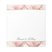 ピンクモノグラムまたは引用文 ノートパッド (正面)